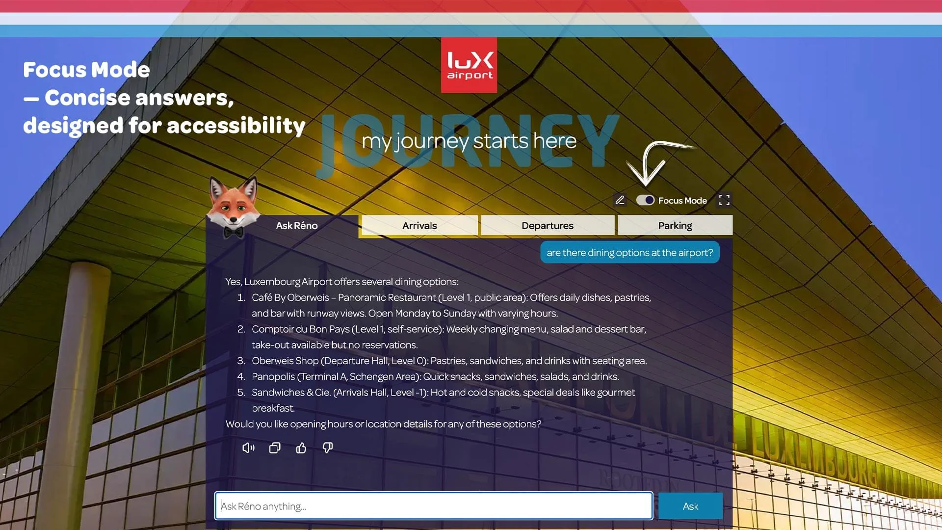 Focus Mode — concise answers for accessibility